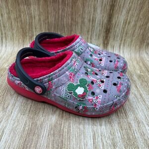 Crocs Classic Lined Holiday Mickey Mouse Women's Size‎ 7 Christmas Clog 2019